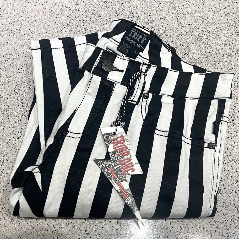 NWT Y2K Tripp NYC Pants Daang Goodman Black & White